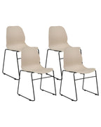 Set of 4 Conference Chairs PANORA Beige