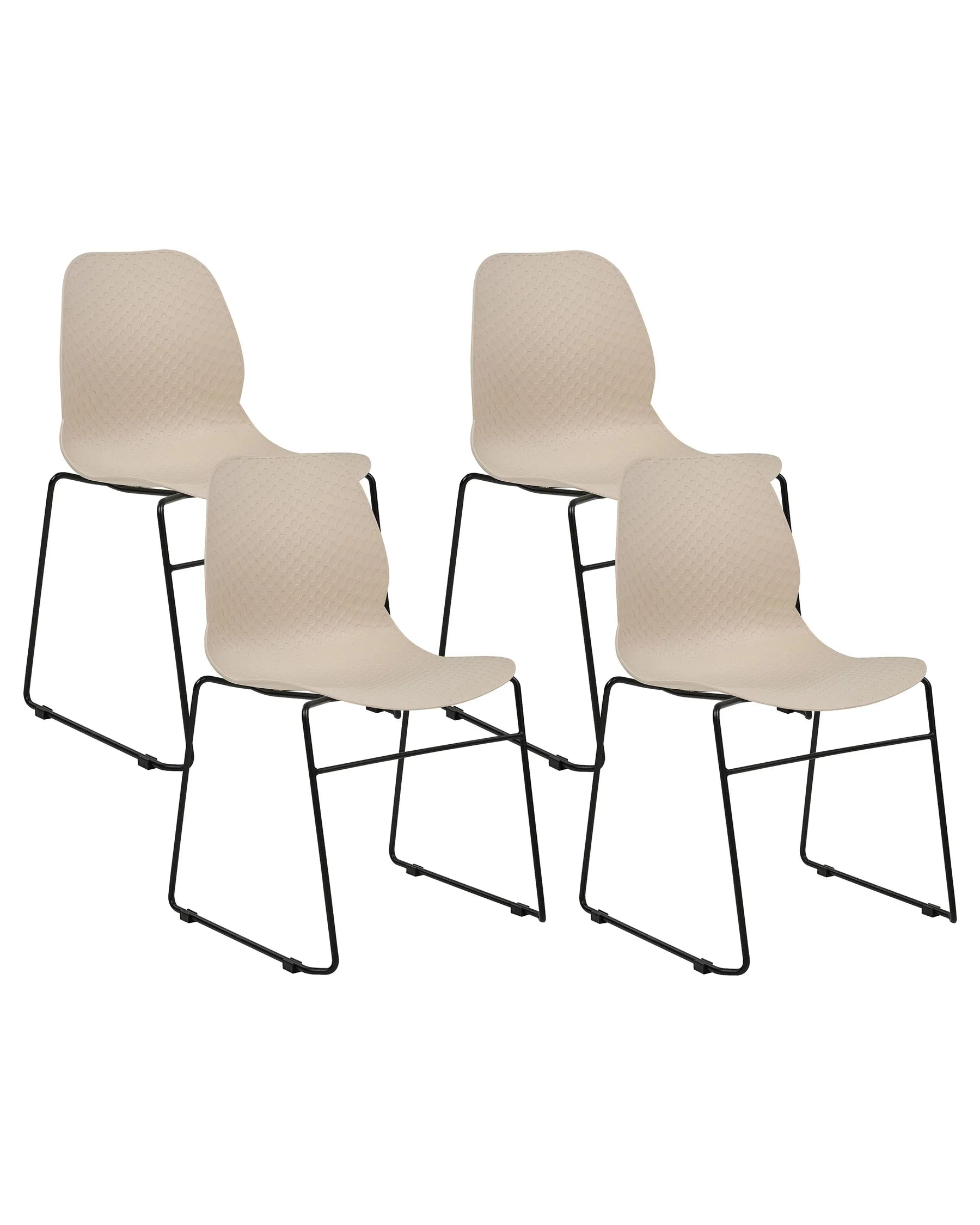 Set of 4 Conference Chairs PANORA Beige