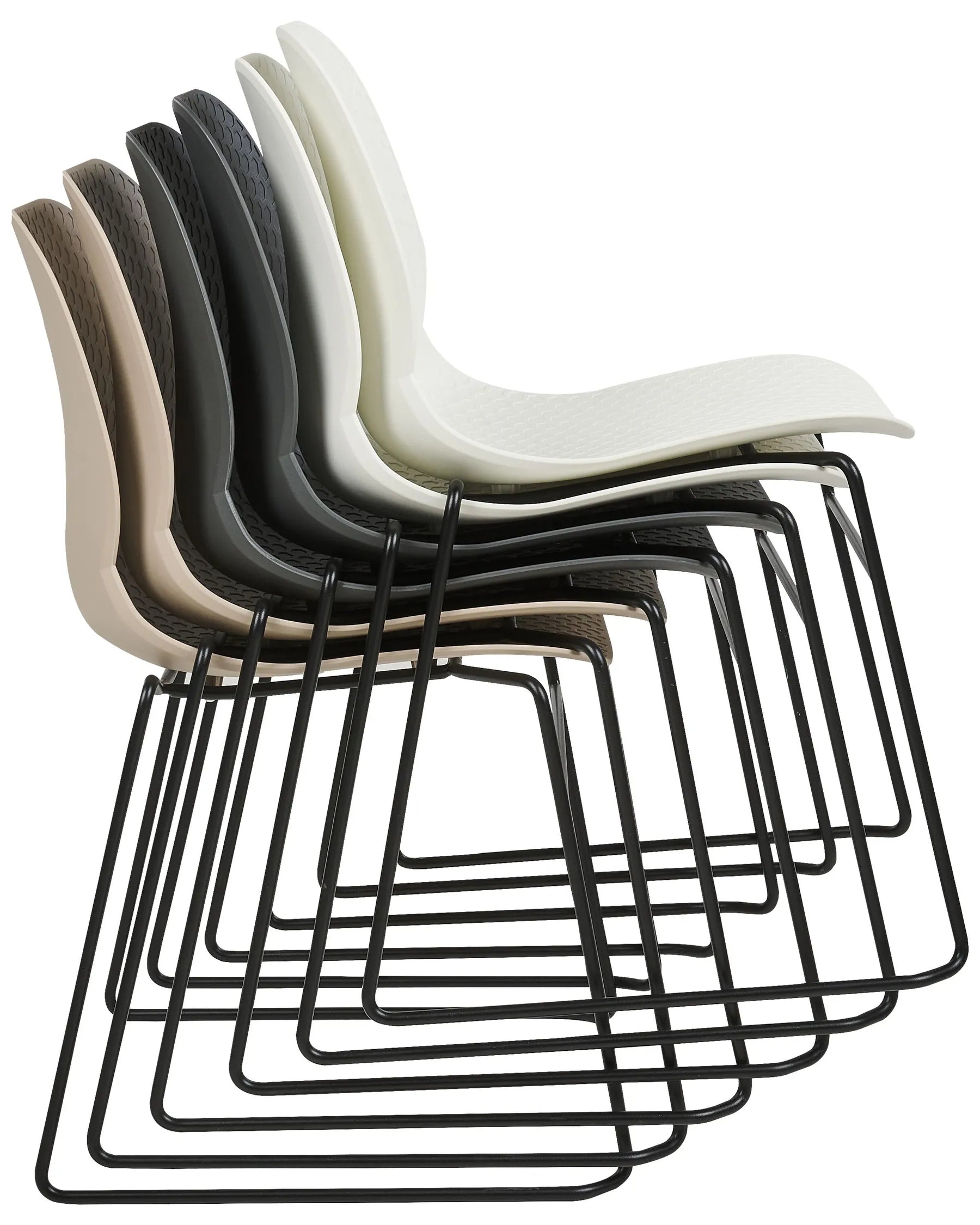 Set of 4 Conference Chairs PANORA Beige