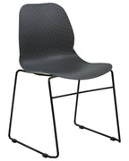 Set of 4 Conference Chairs PANORA Dark Grey