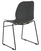 Set of 4 Conference Chairs PANORA Dark Grey