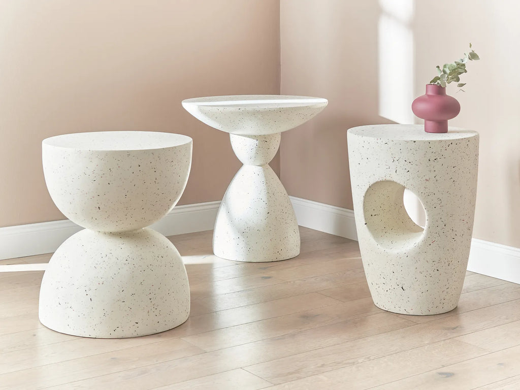 Side Table CAFFI White Terrazzo