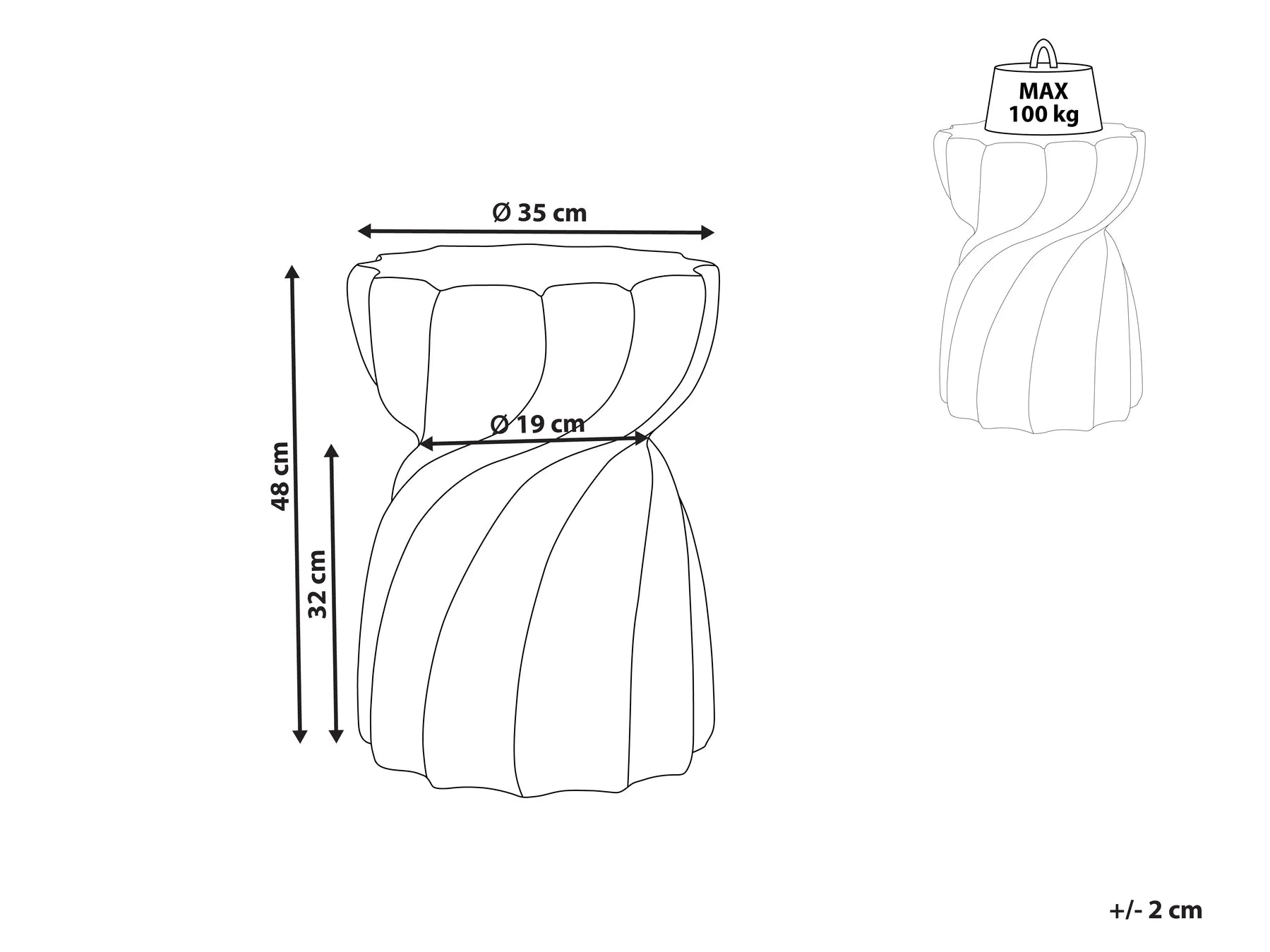 Side Table ALGUA Grey