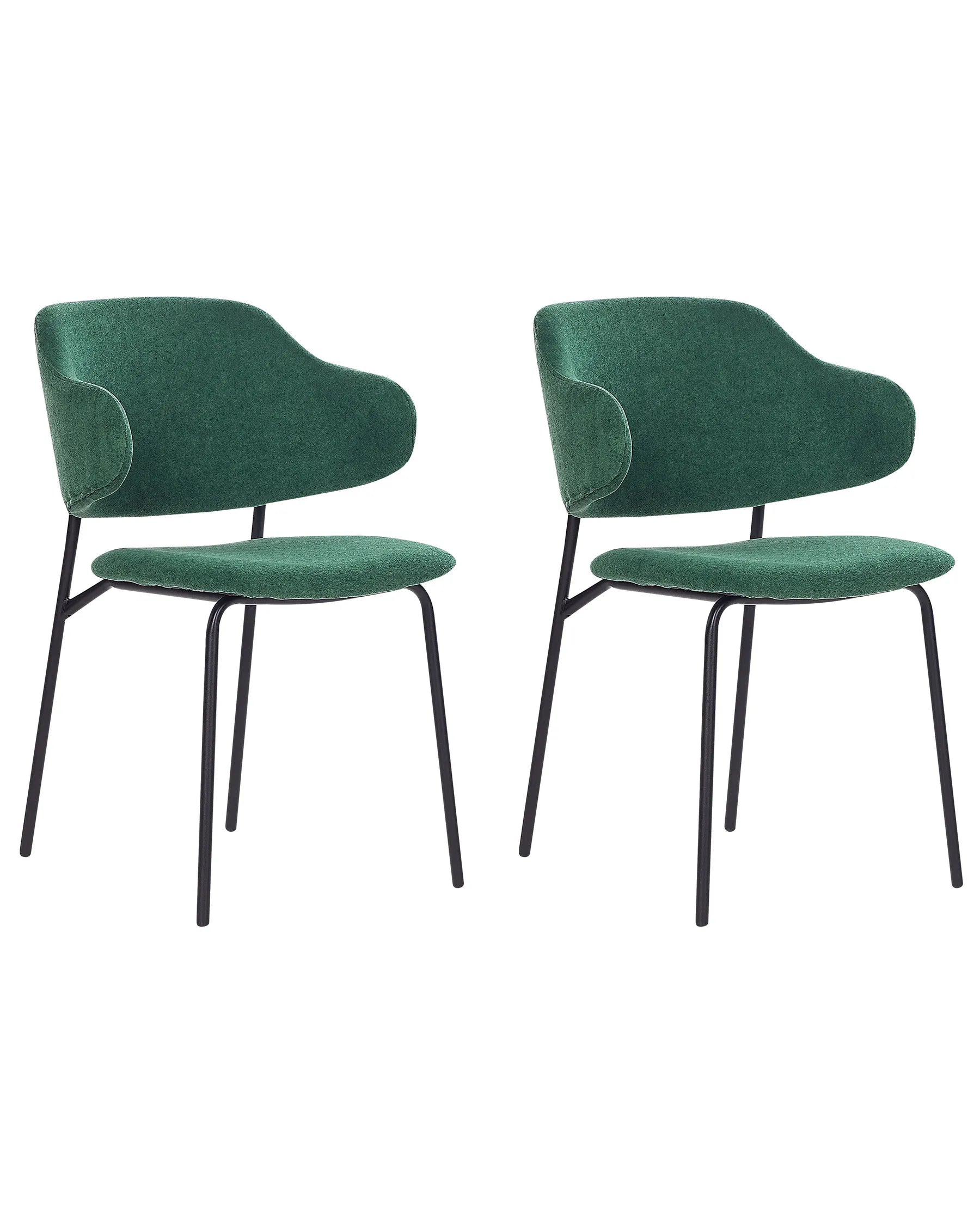 Set of 2 Dining Chairs KENAI Dark Green
