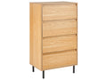 4 Drawer Chest NIKEA Light Brown