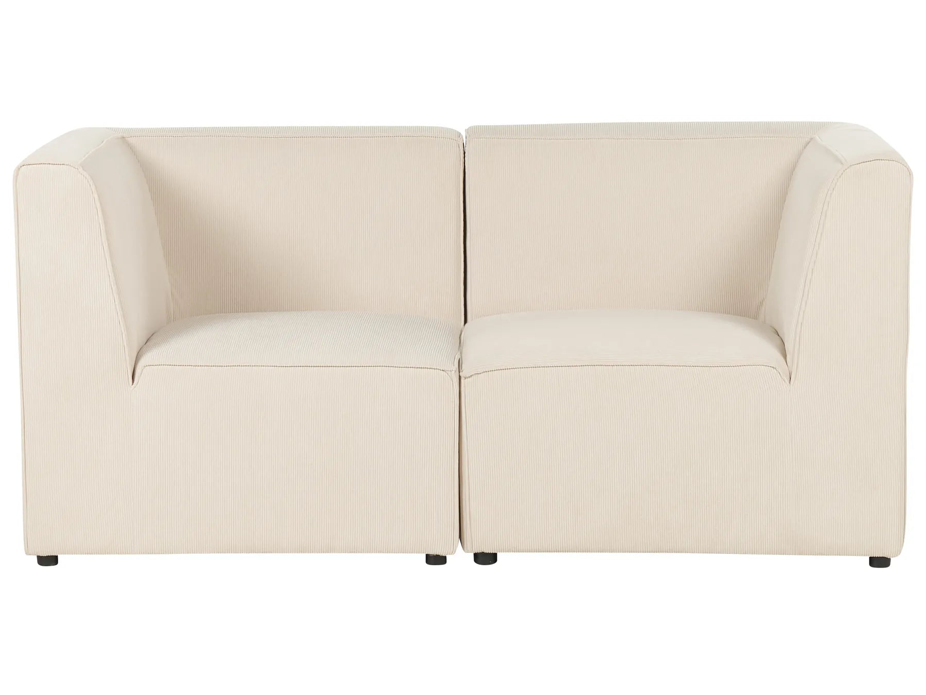Modular Sofa 2 Seater LEMVIG Corduroy Light Beige