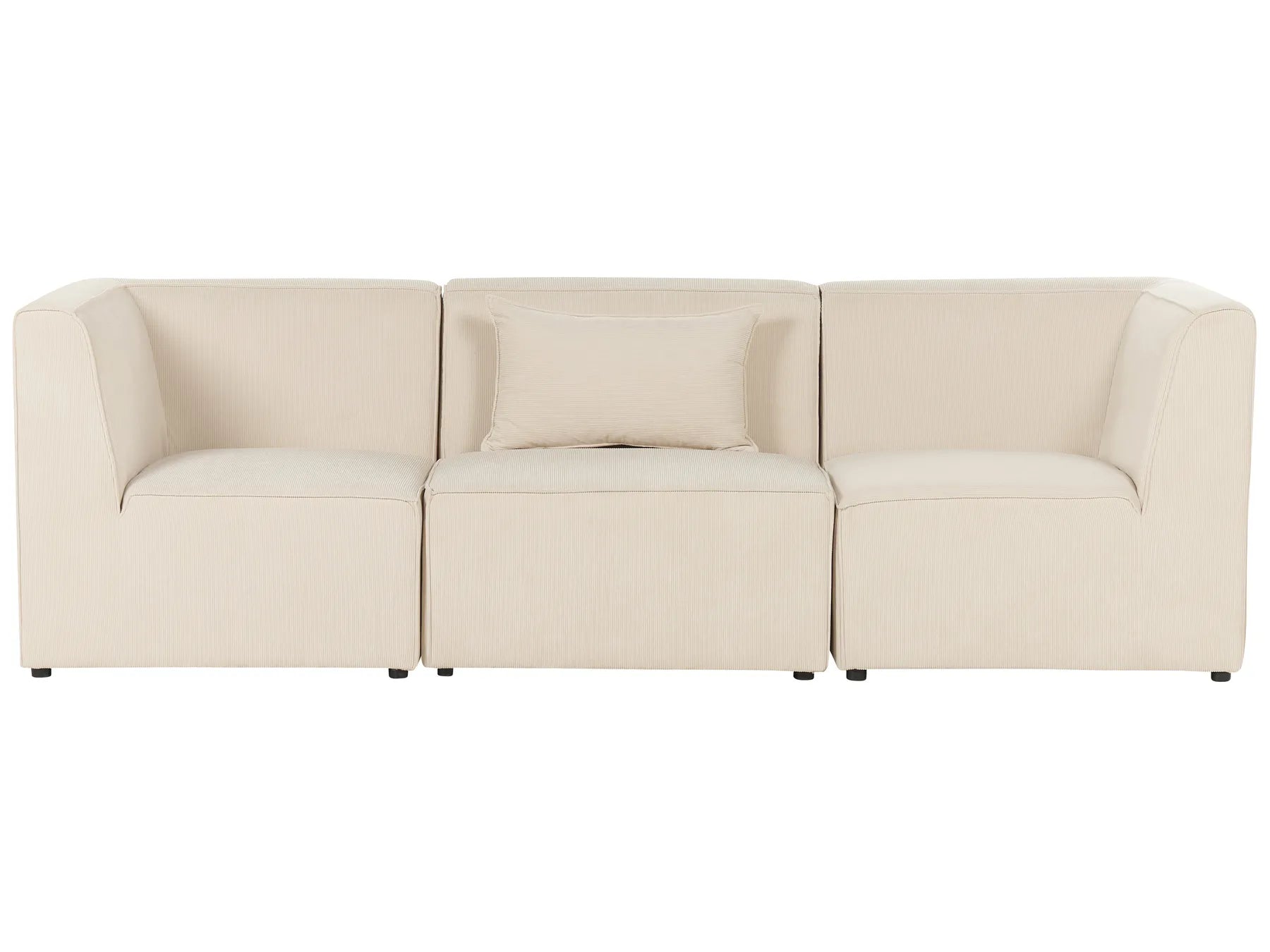 Modular Sofa 3 Seater LEMVIG Corduroy Light Beige