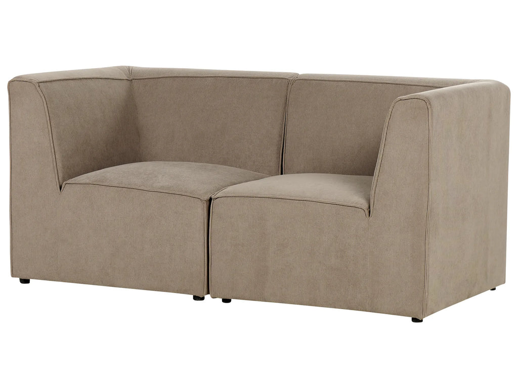 Modular Sofa 2 Seater LEMVIG Corduroy Taupe