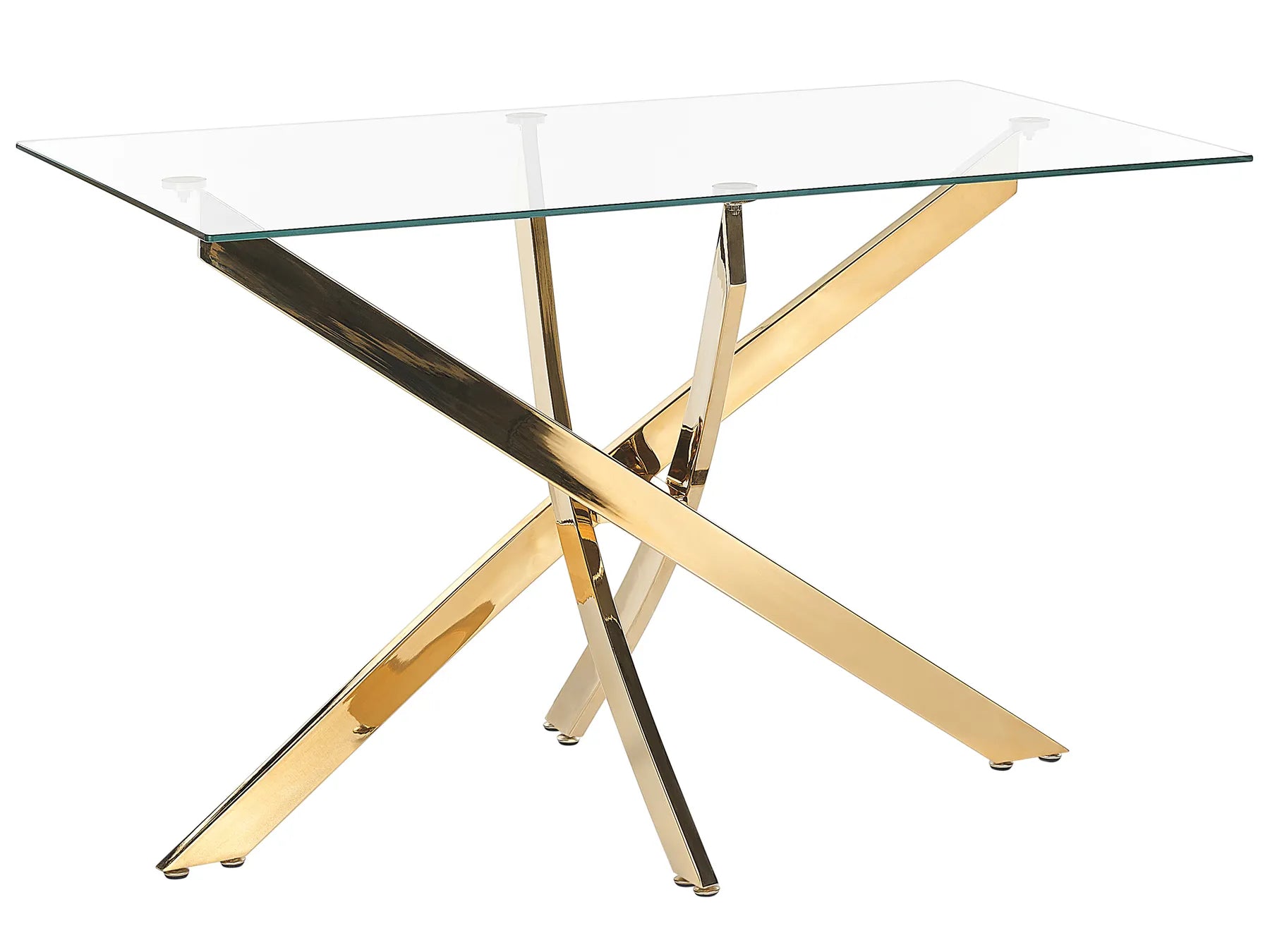 Dining Table MARAMO Gold 120 cm 70 cm Tempered Glass
