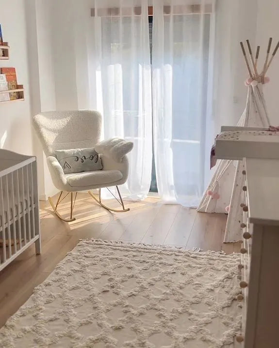 Rocking Chair ANASET Boucle White