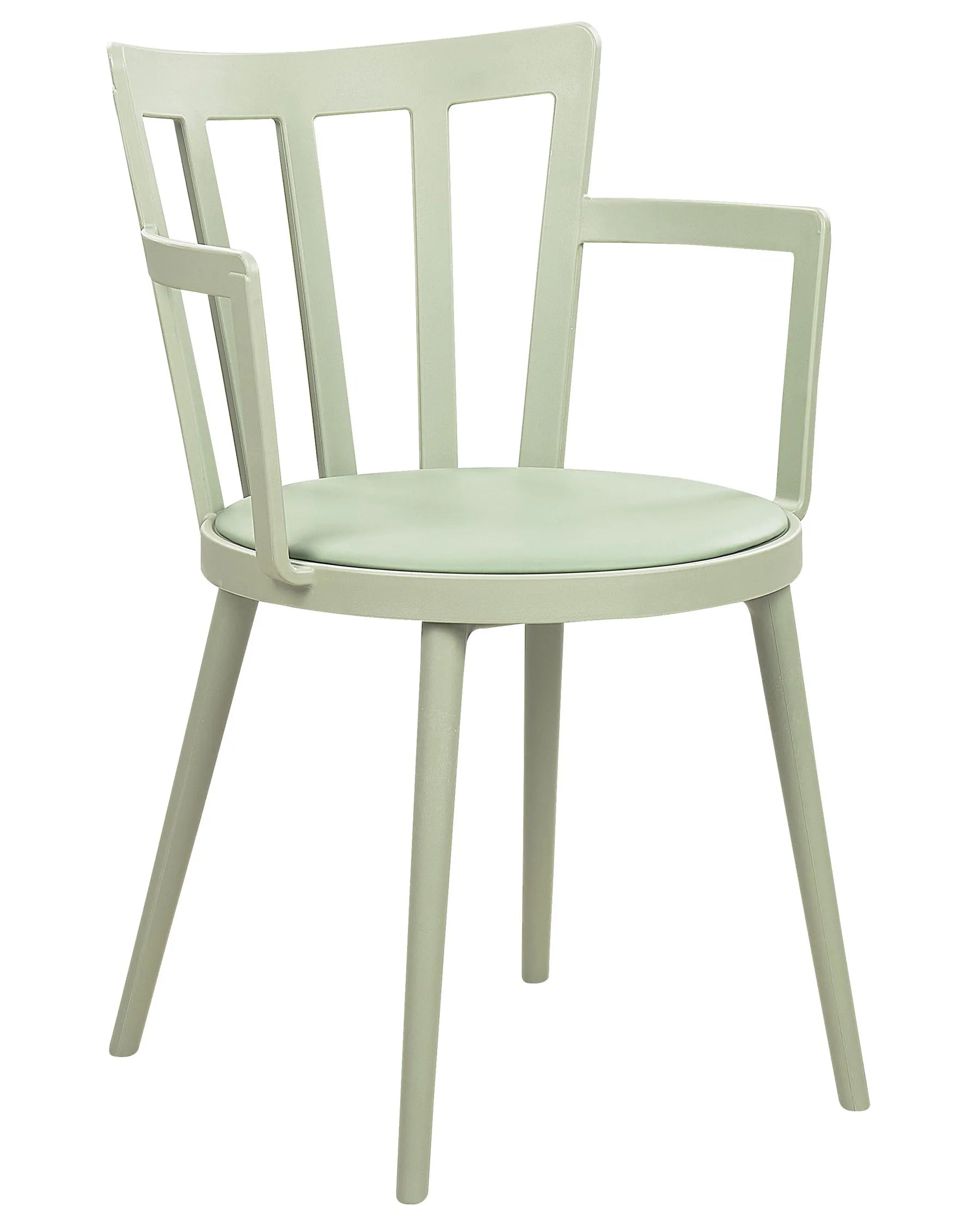 Set of 4 Dining Chairs Light Green