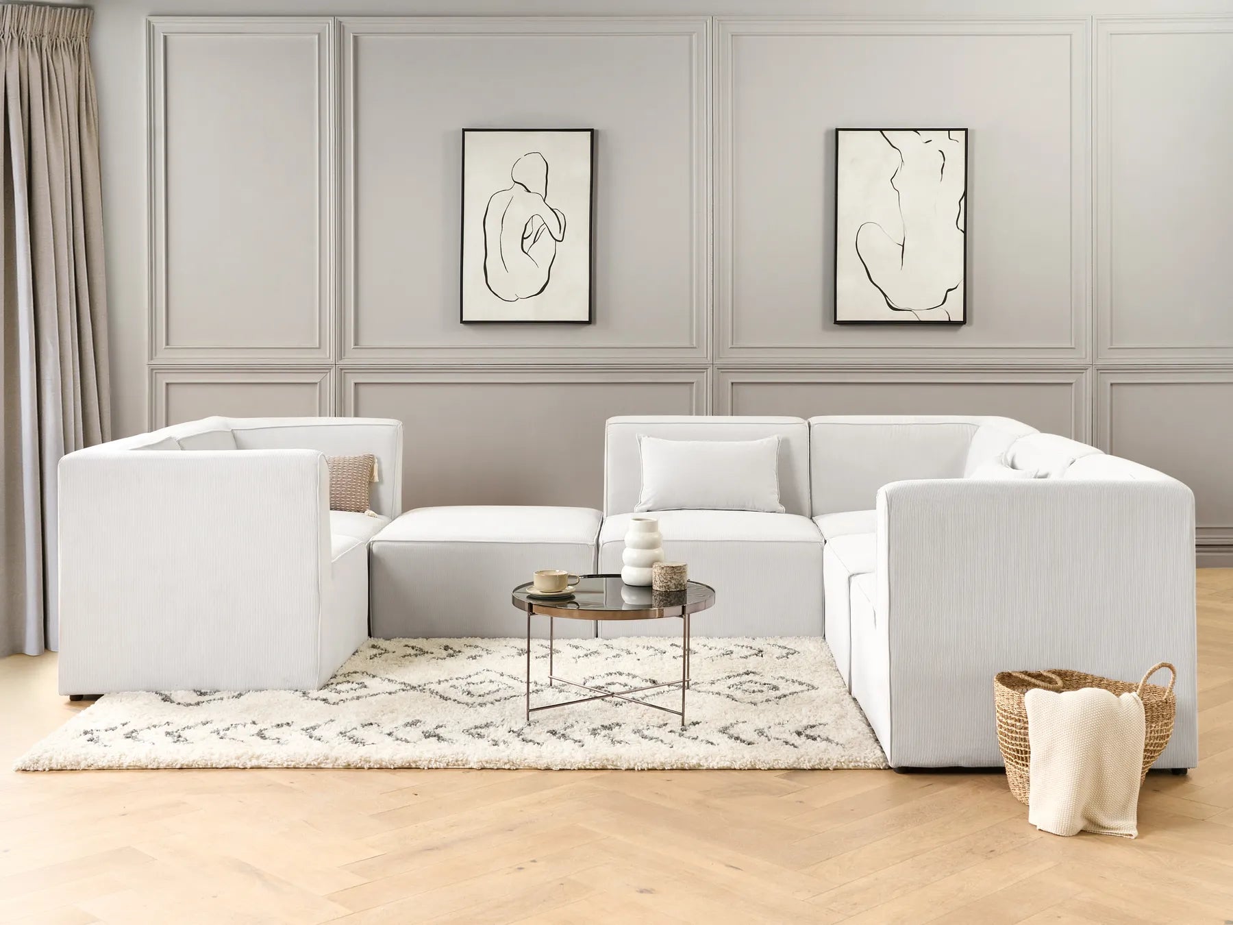 Corner Seat LEMVIG Corduroy Off-White