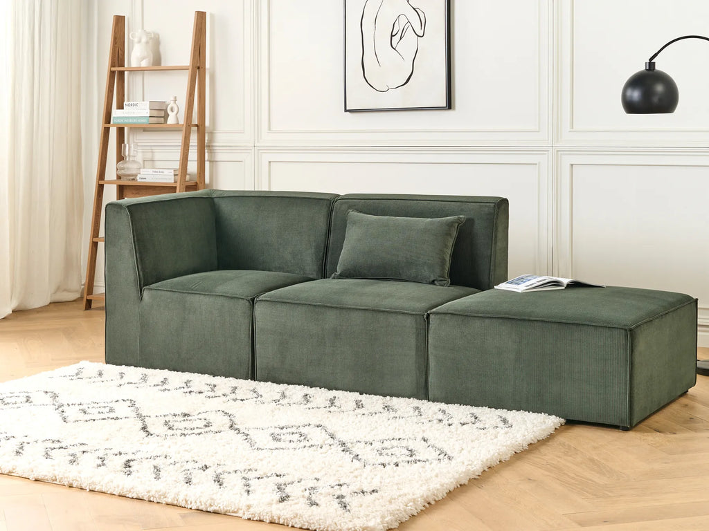 1-Seat Section LEMVIG Corduroy Dark Green