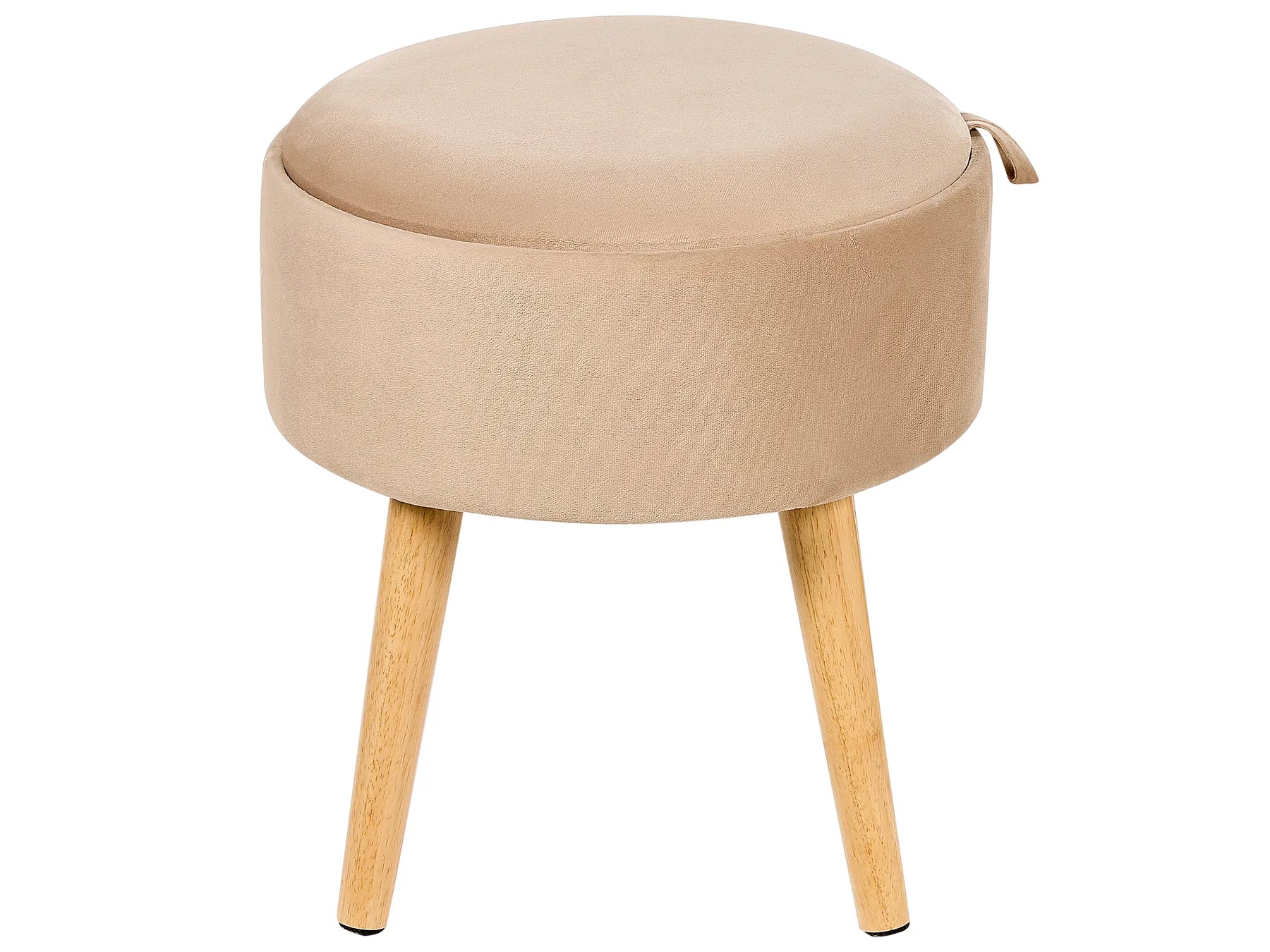 Storage Stool NEELY Velvet Beige