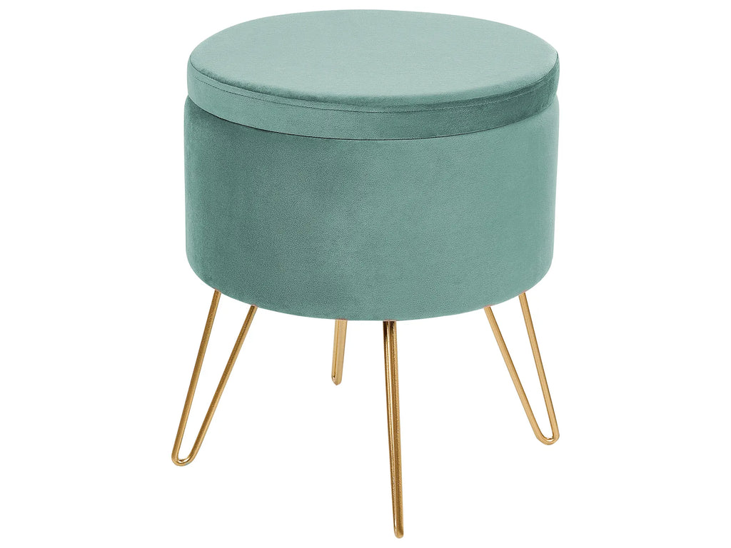 Storage Pouffe SILAS Velvet Mint Green