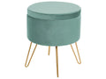 Storage Pouffe SILAS Velvet Mint Green