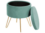 Storage Pouffe SILAS Velvet Mint Green