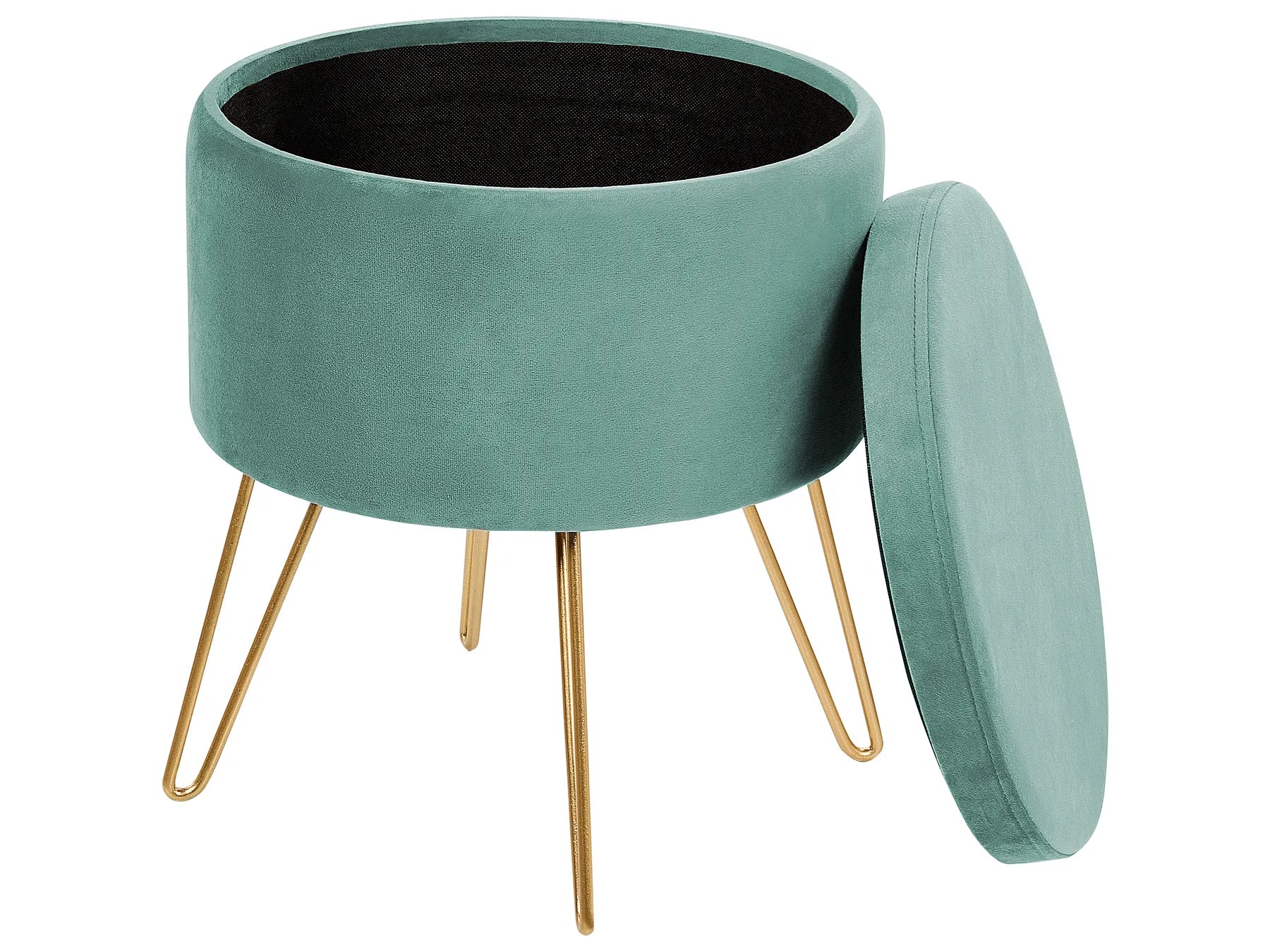 Storage Pouffe SILAS Velvet Mint Green
