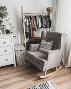 Rocking Chair TRONDHEIM Fabric Light Grey