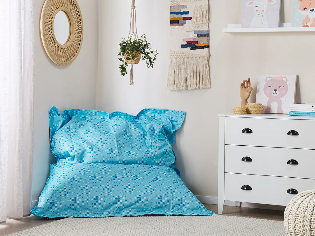Bean Bag Cover FUZZY 180 cm 140 cm Light Blue