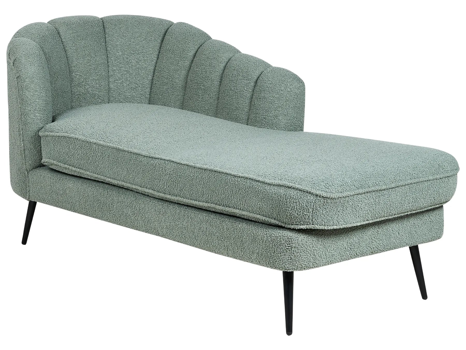 Left-Hand Chaise Lounge ALLIER Boucle Green