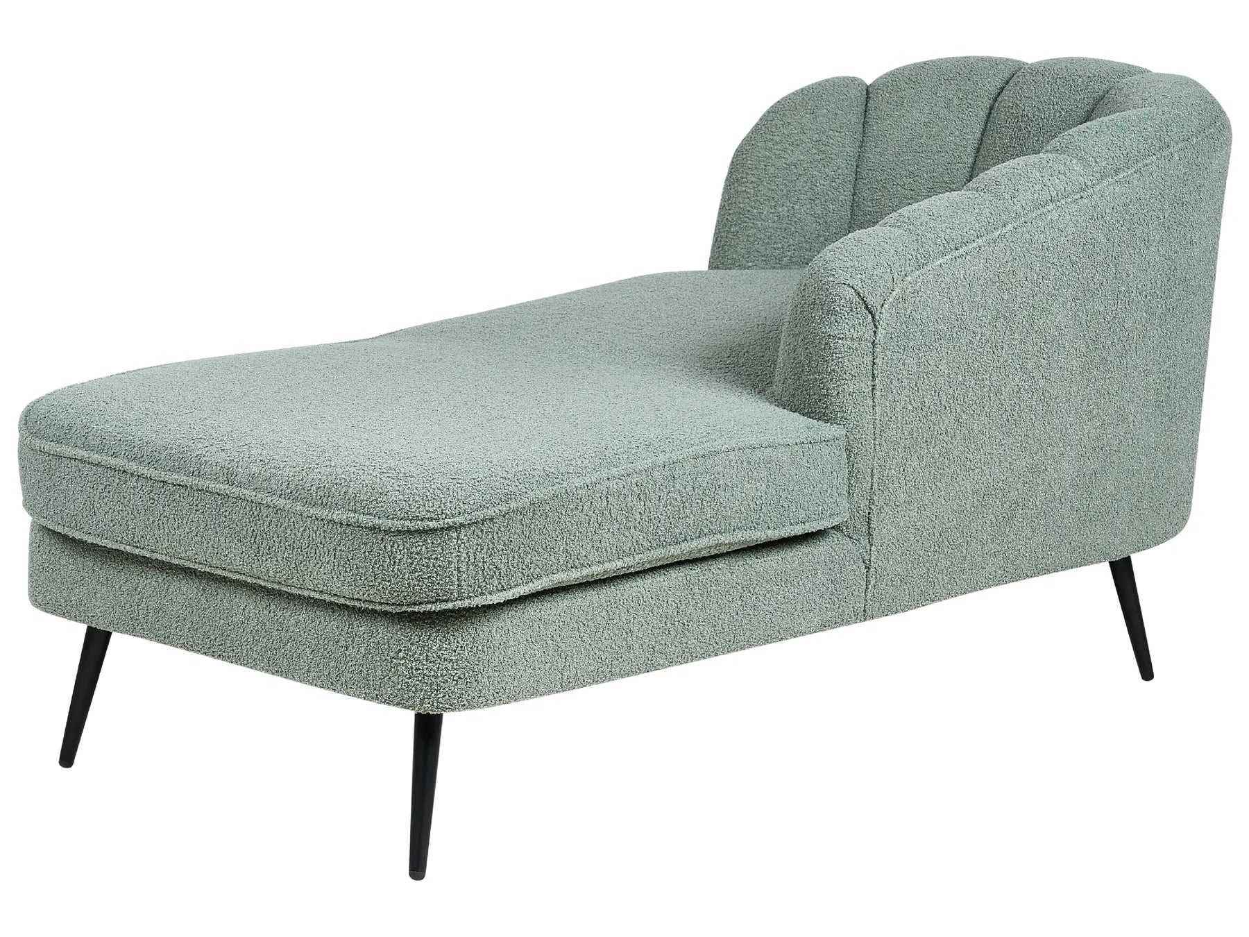 Left-Hand Chaise Lounge ALLIER Boucle Green