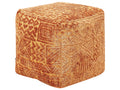 Pouffe SANAWAN Viscose Golden Brown