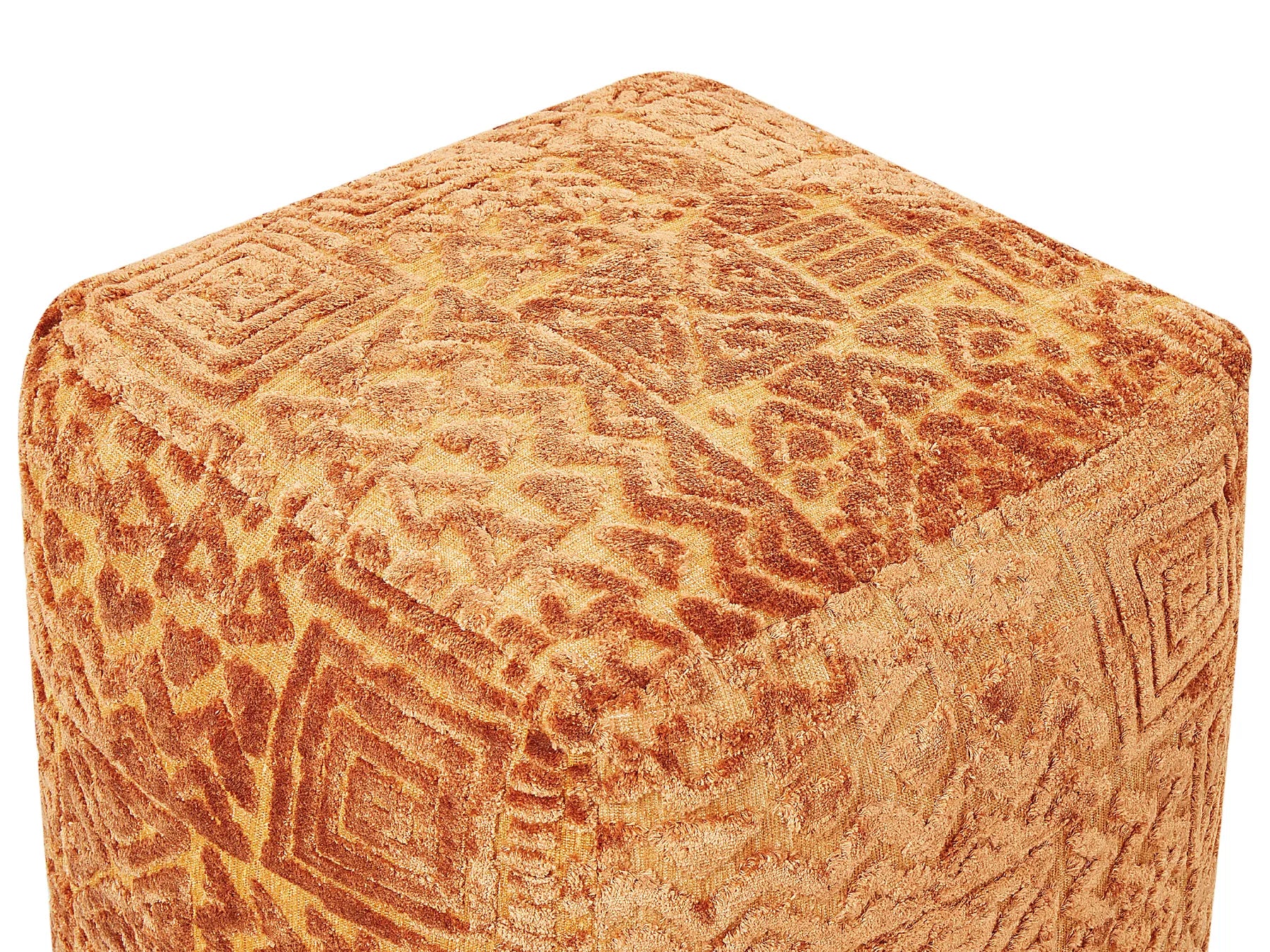 Pouffe SANAWAN Viscose Golden Brown