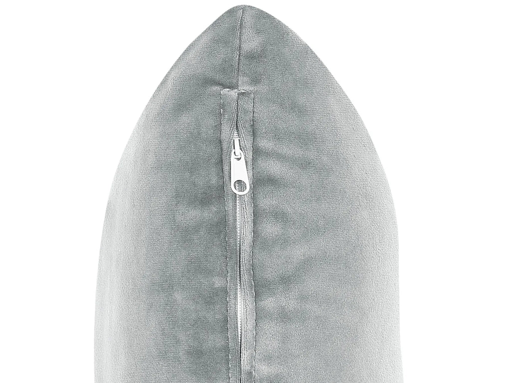 Left-Hand Chaise Lounge CHAUMONT Velvet Light Grey