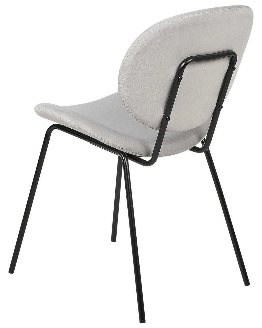 Set of 2 Dining Chairs Velvet Light Grey