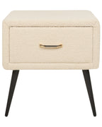 1 Drawer Bedside Table FLAYAT Boucle Beige