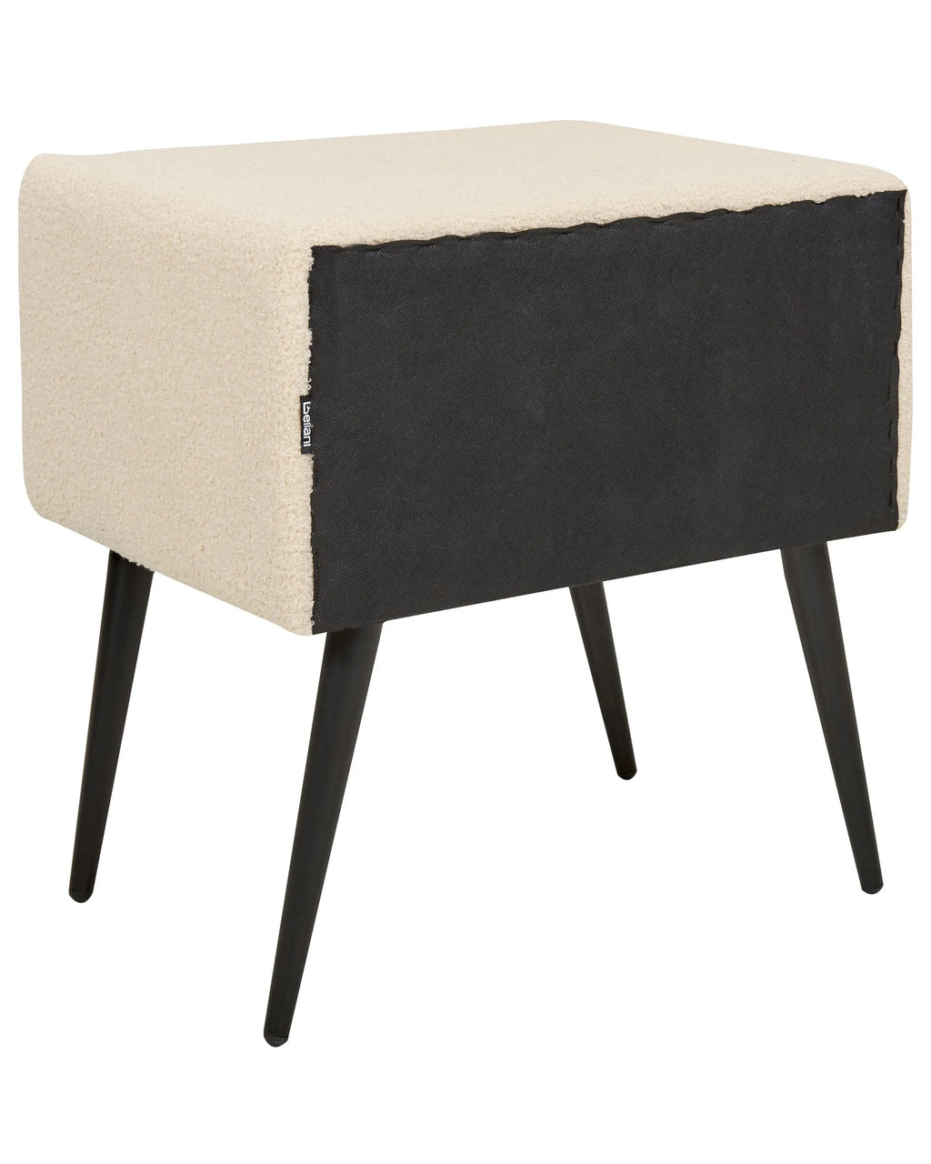 1 Drawer Bedside Table FLAYAT Boucle Beige