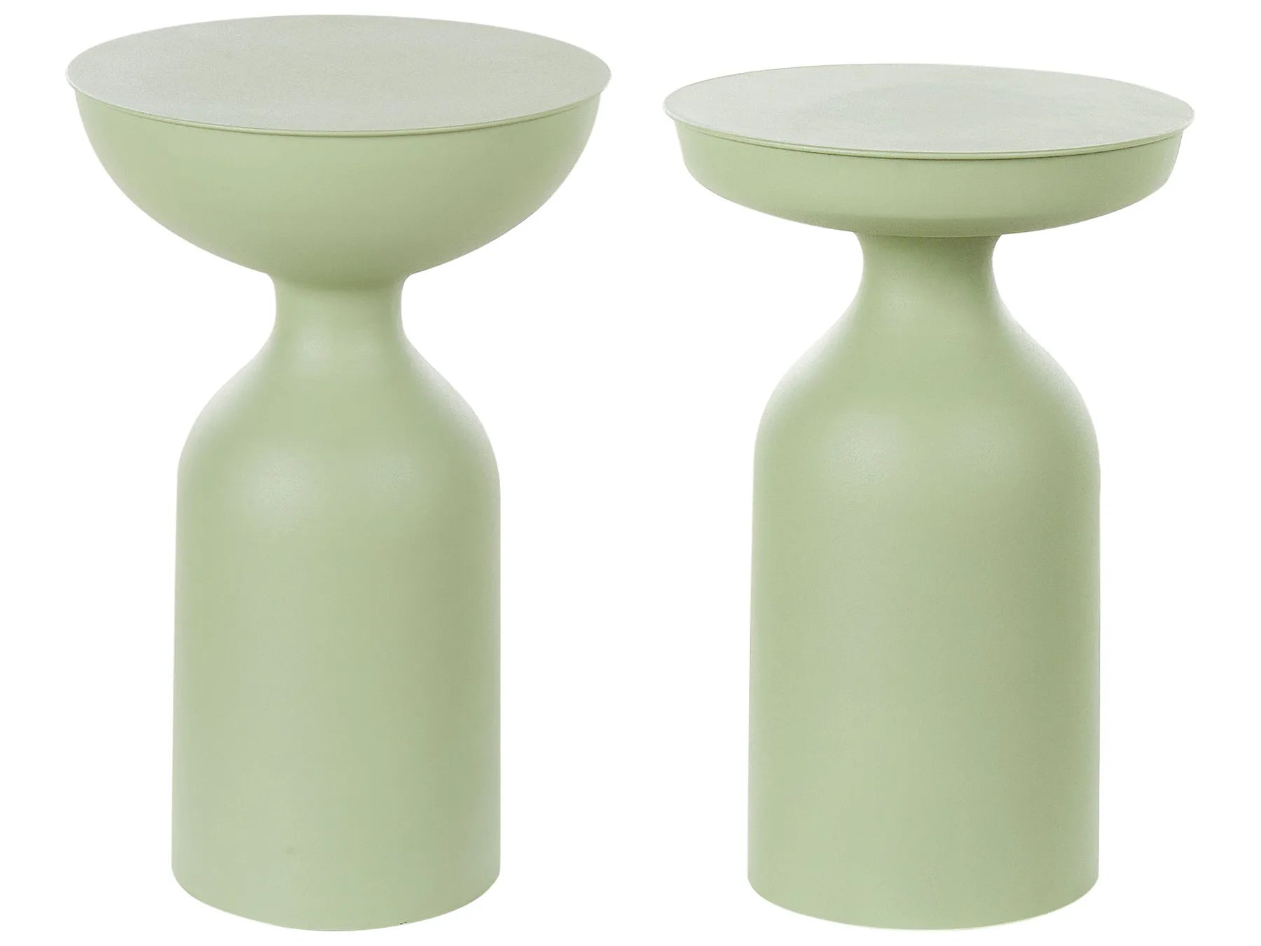 Set of 2 Side Tables COTA/TENJO Metal Light Green