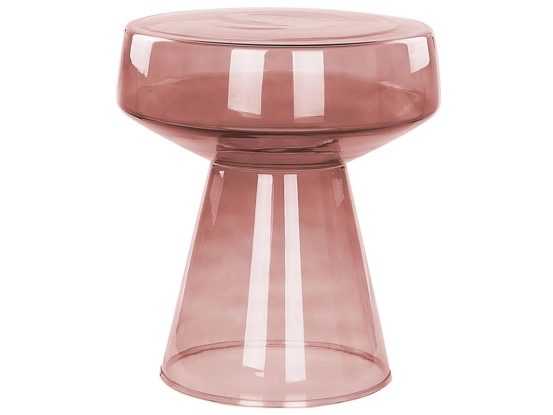 Set of 2 Side Tables LAGUNA/CALDERA Glass Red