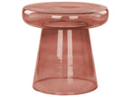 Set of 2 Side Tables LAGUNA/CALDERA Glass Red