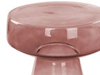 Set of 2 Side Tables LAGUNA/CALDERA Glass Red
