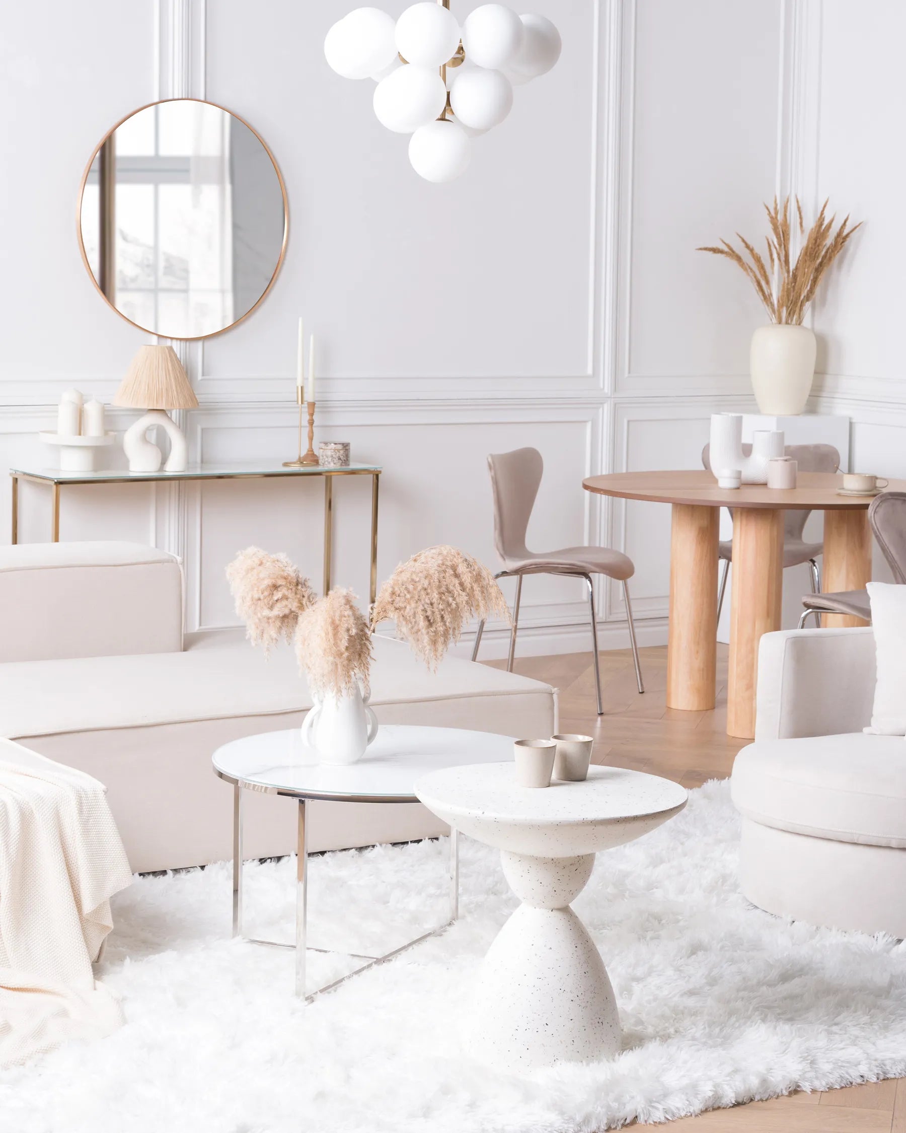 Dining Table ORIN Light Ash Wood 120 cm 120 cm