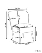 Armchair VOSS Velvet Light Grey