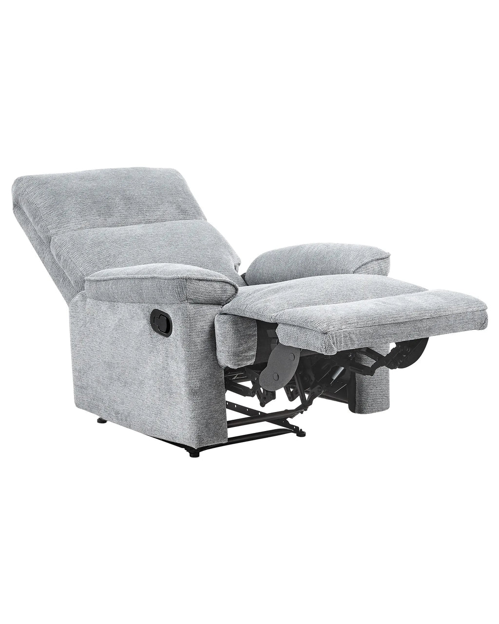 Recliner Chair EVERTON With Footrest Fabric Grey