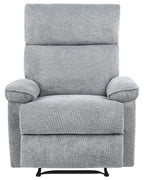 Recliner Chair EVERTON With Footrest Fabric Grey