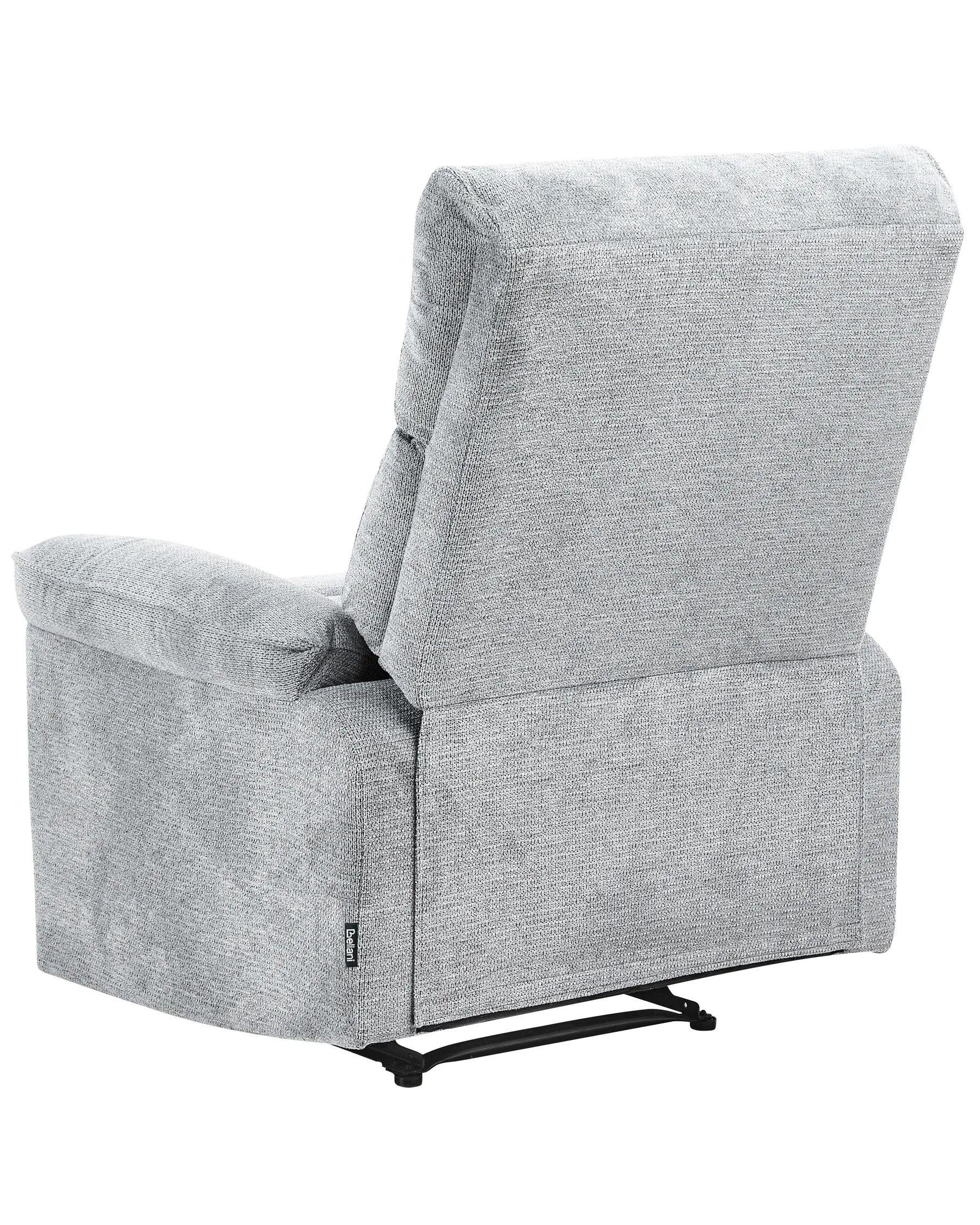 Recliner Chair EVERTON With Footrest Fabric Grey
