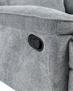 Recliner Chair EVERTON With Footrest Fabric Grey