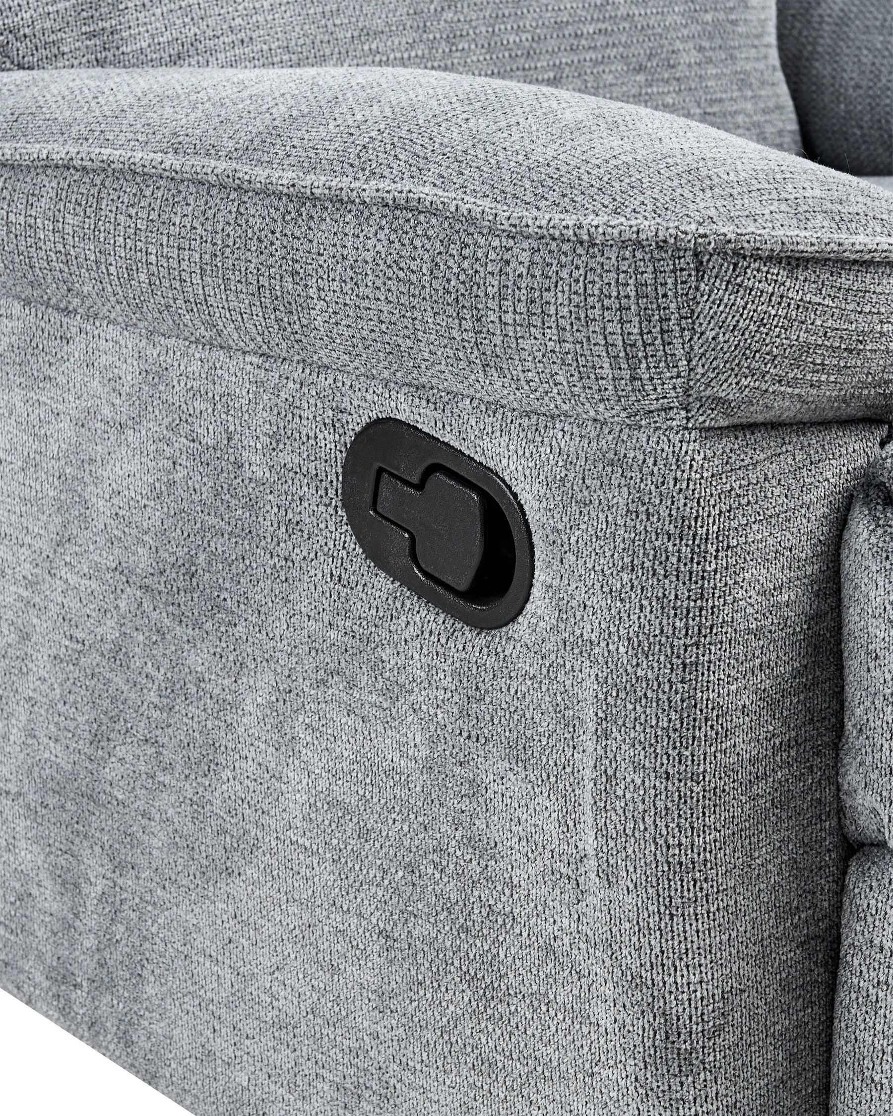 Recliner Chair EVERTON With Footrest Fabric Grey