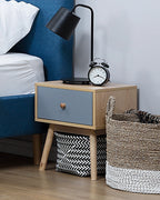 1 Drawer Bedside Table ARVADA Light Brown