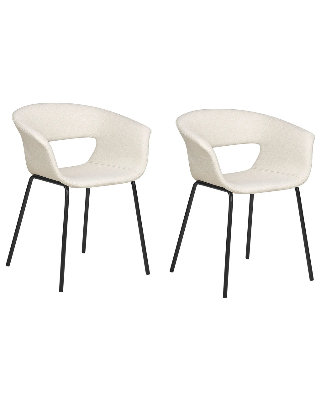 Set of 2 Dining Chairs ELMA Light Beige