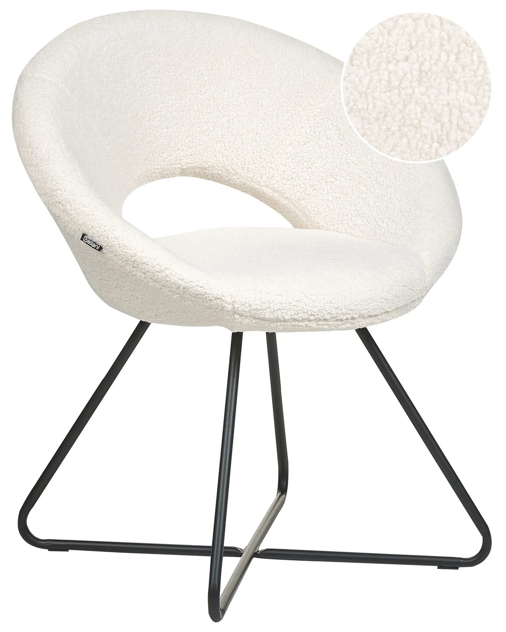 Dining Chair Boucle White