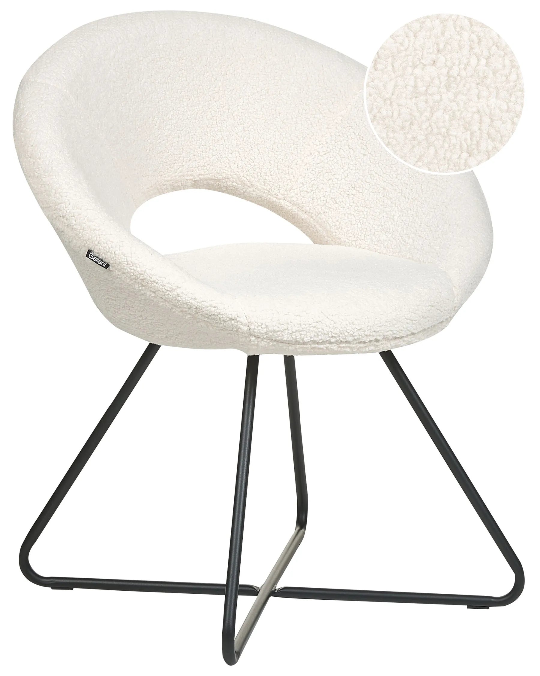 Dining Chair Boucle White
