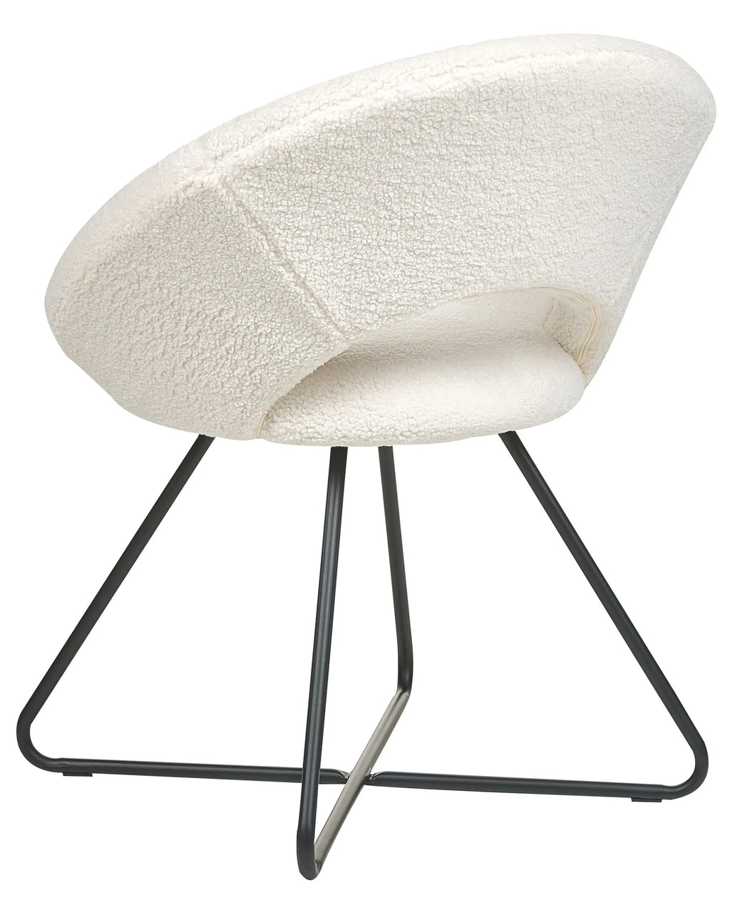 Dining Chair Boucle White
