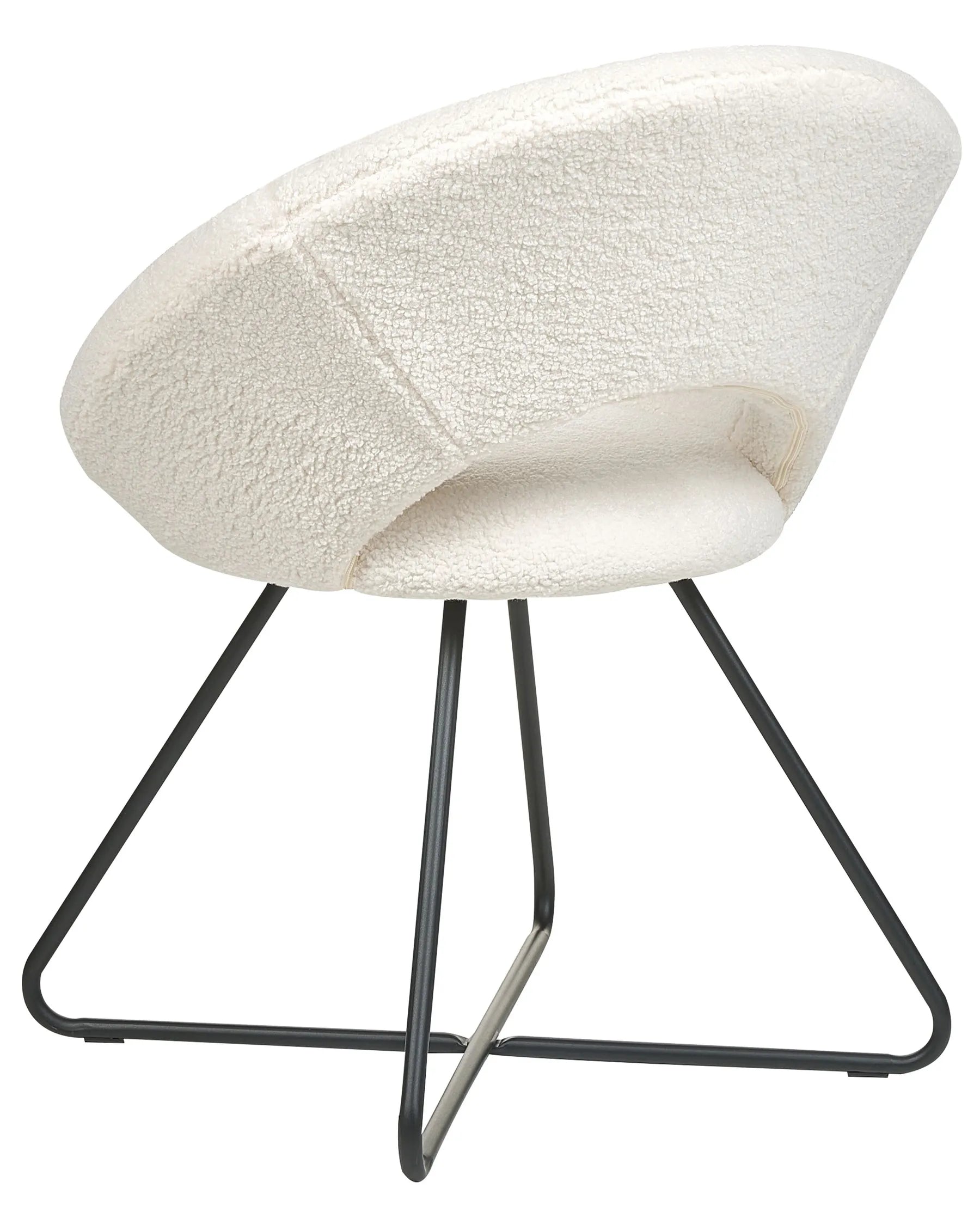 Dining Chair Boucle White