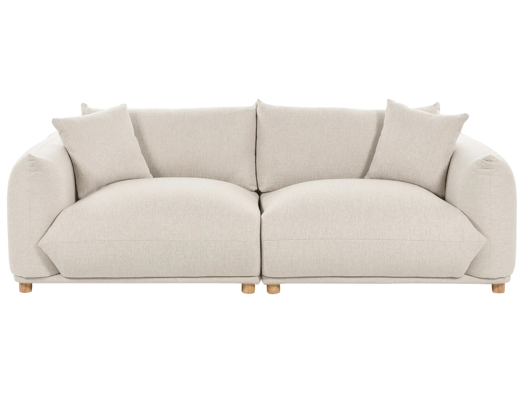 Sofa 3 Seater LUVOS Fabric Light Beige